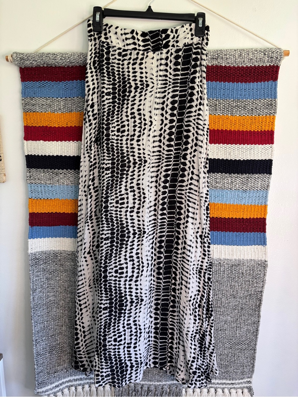Black & White Printed Maxi Skirt - Women